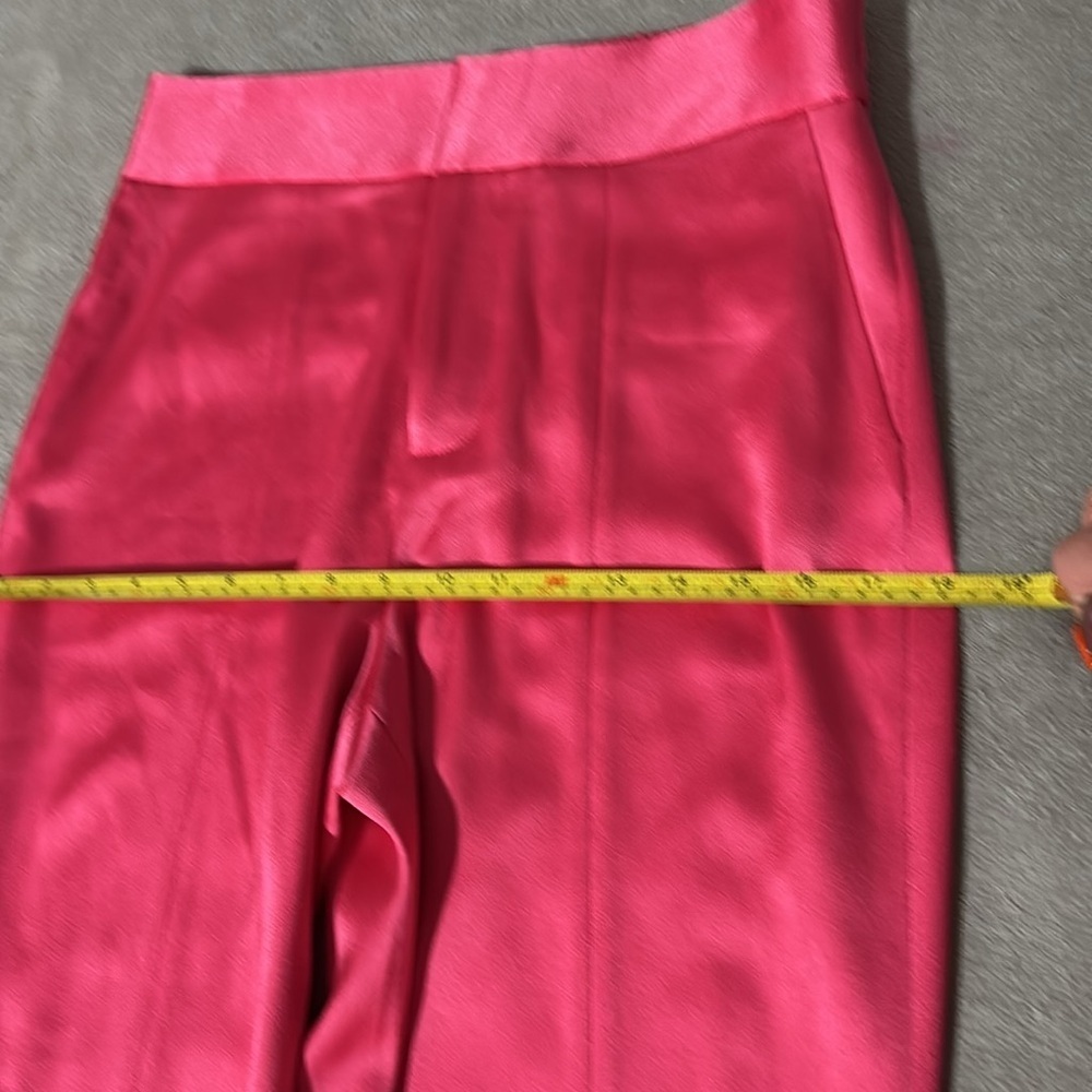 NWT Alice + Olivia Elegant Pink Women's satin Pants - Picture 11 of 13